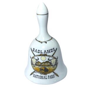 Badlands National Park Souvenir Bell Porcelain Made in China 4.5”